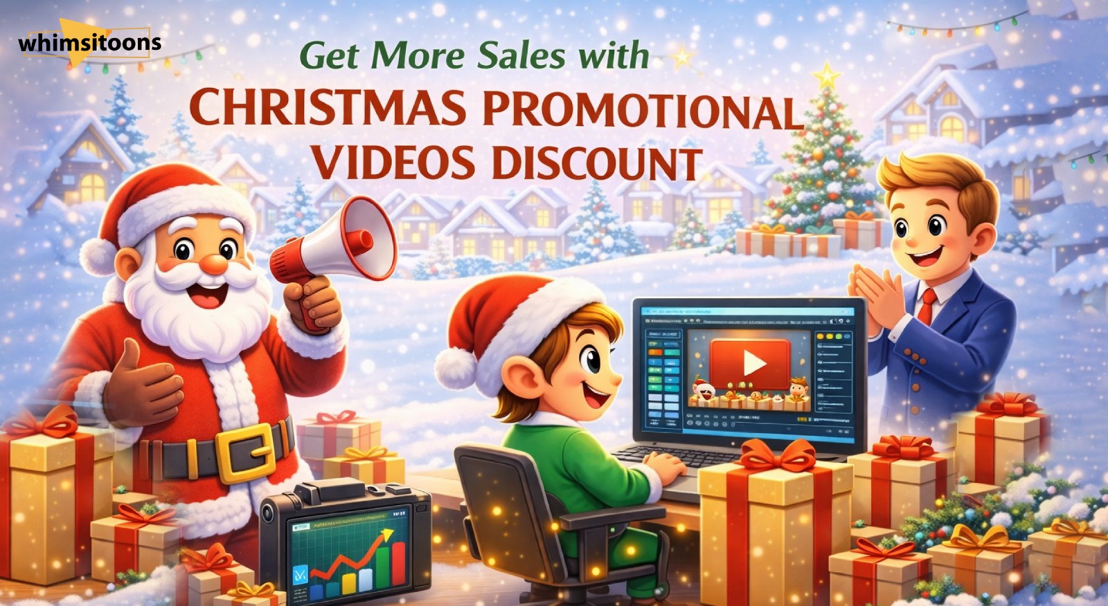 Get More Sales with Christmas Promotional Videos Discount Image