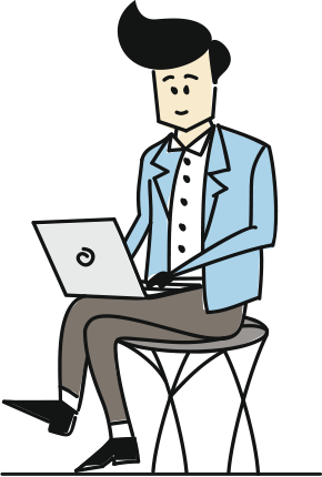 Man working on laptop